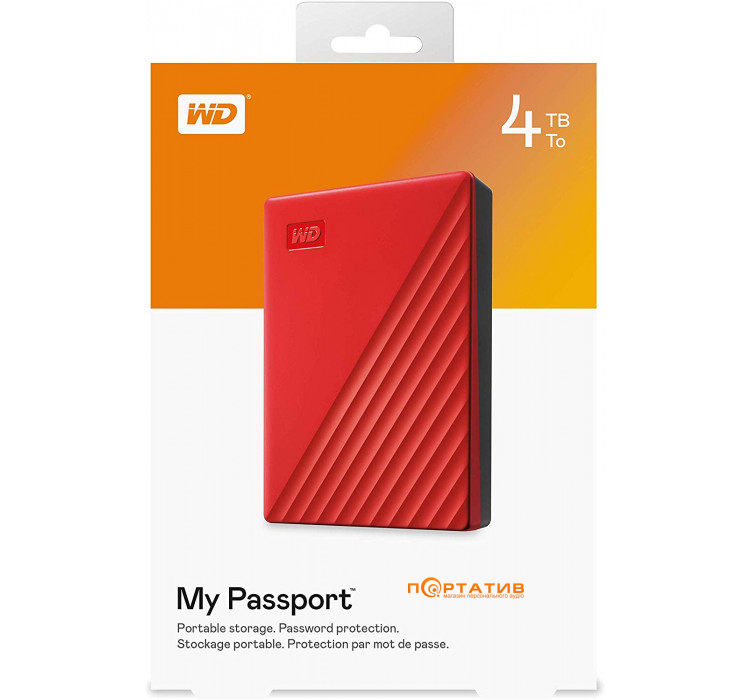 WD My Passport 4TB Red (WDBPKJ0040BRD-WESN)