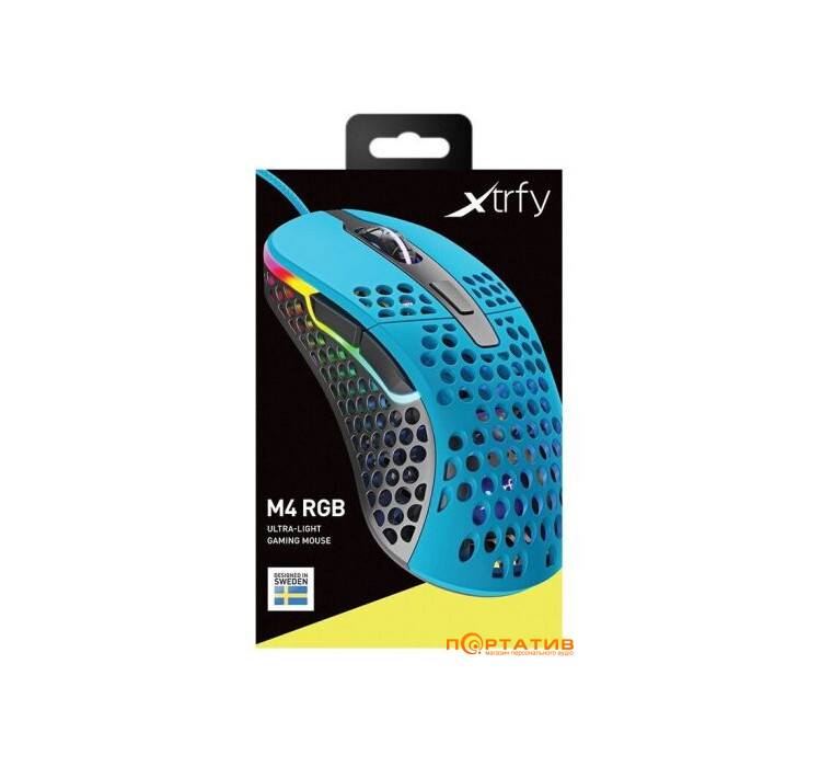 Игровая мышь Xtrfy M4 RGB USB Miami Blue (XG-M4-RGB-BLUE)