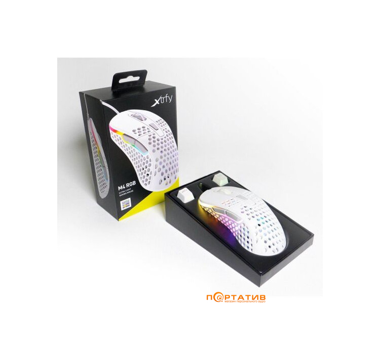 Игровая мышь Xtrfy M4 RGB USB White (XG-M4-RGB-WHITE)