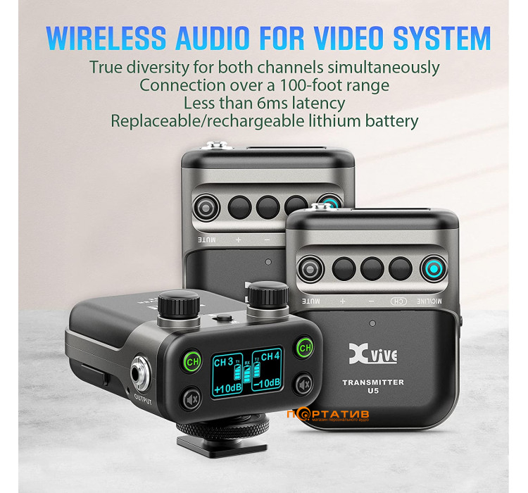 Xvive U5T2 Wireless Audio for Video System