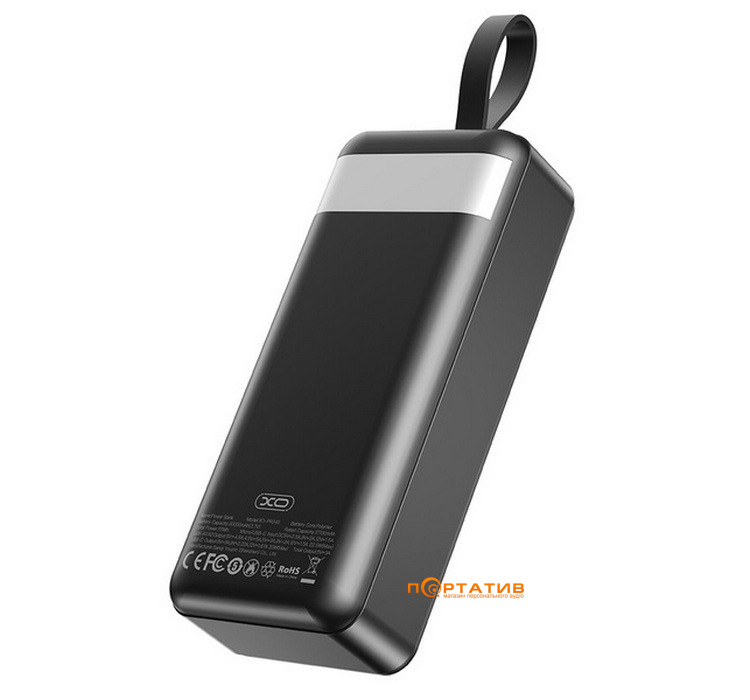 Зовнішній акумулятор XO Power Bank PR240 30000 mAh PD20W + QC22.5W with Light Black