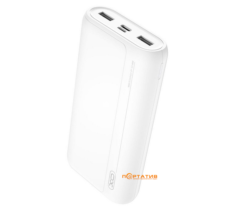 Зовнішній акумулятор XO PR122 20000 mAh White