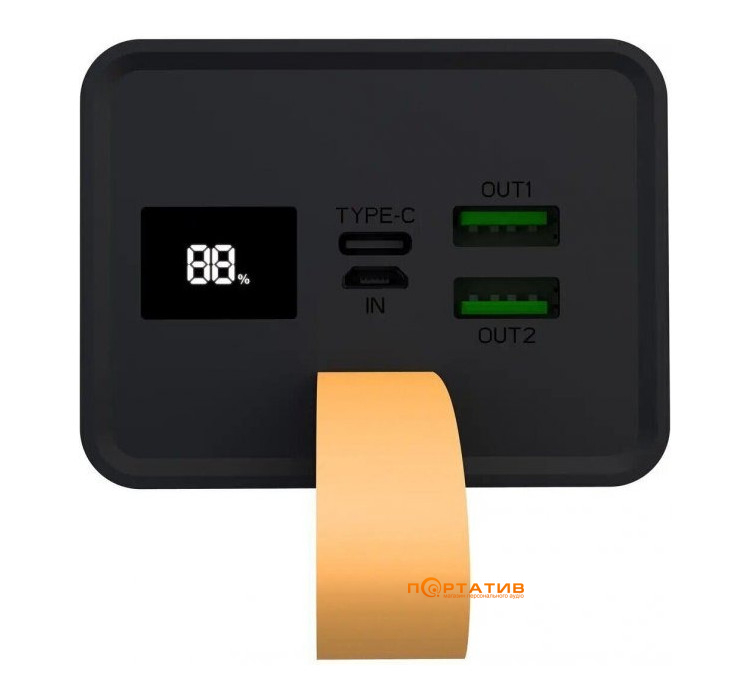 Зовнішній акумулятор XO Power Bank PR130 40000 mAh PD20W + QC22.5W Black