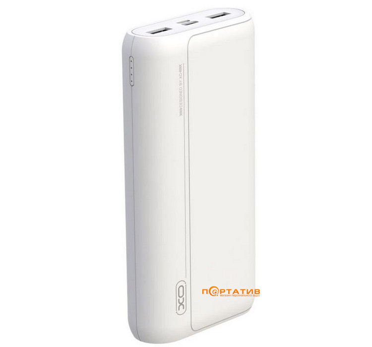 Зовнішній акумулятор XO PR122 20000 mAh White