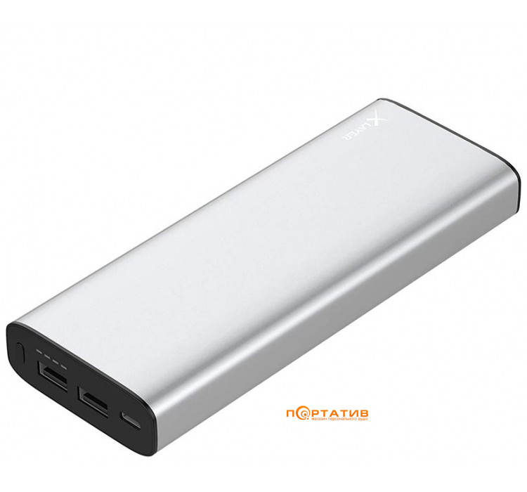 XLayer Plus Macbook 20100mAh, PD 45W, USB-C, 2xUSB-A, Silver (213266)
