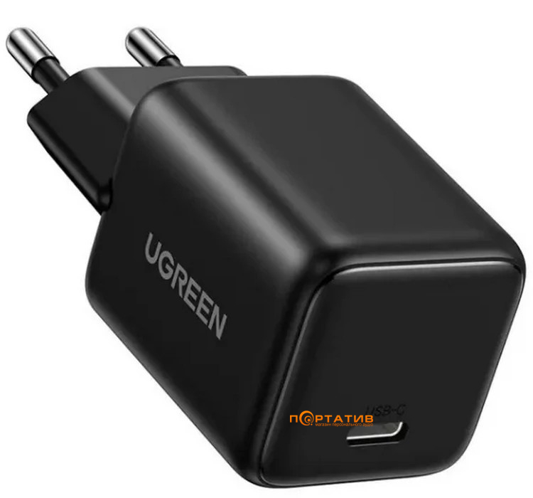 Зарядний пристрій UGREEN X513 USB-C 30W PD GaN Fast Charger Black (65007)