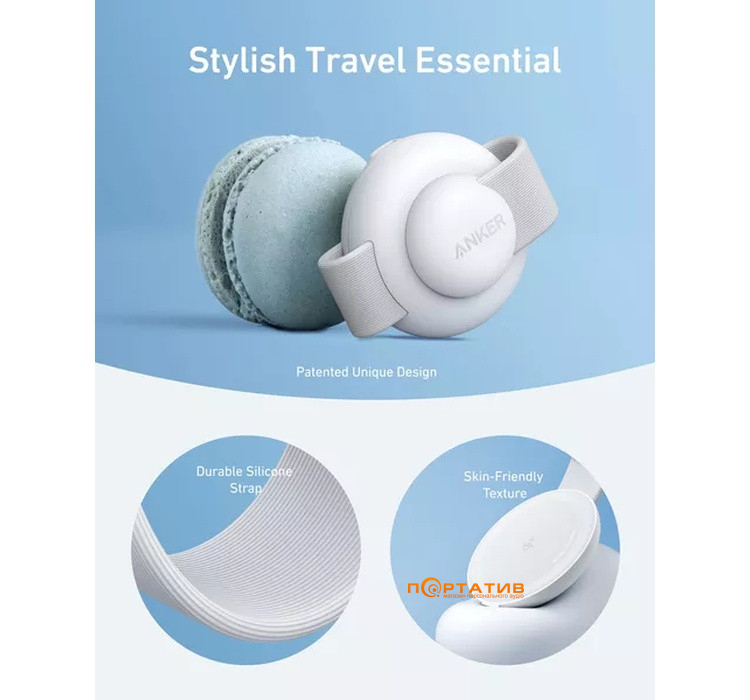 Бездротовий ЗП Anker MagGo 3-in-1 Wireless Charging Foldable Pad 15W Qi2 White (B25M8H21)