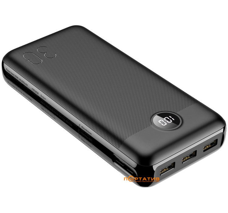 Зовнішній акумулятор Yenkee YPB 3018 - 30000 mAh Type-C PD 20W Black (35057019)