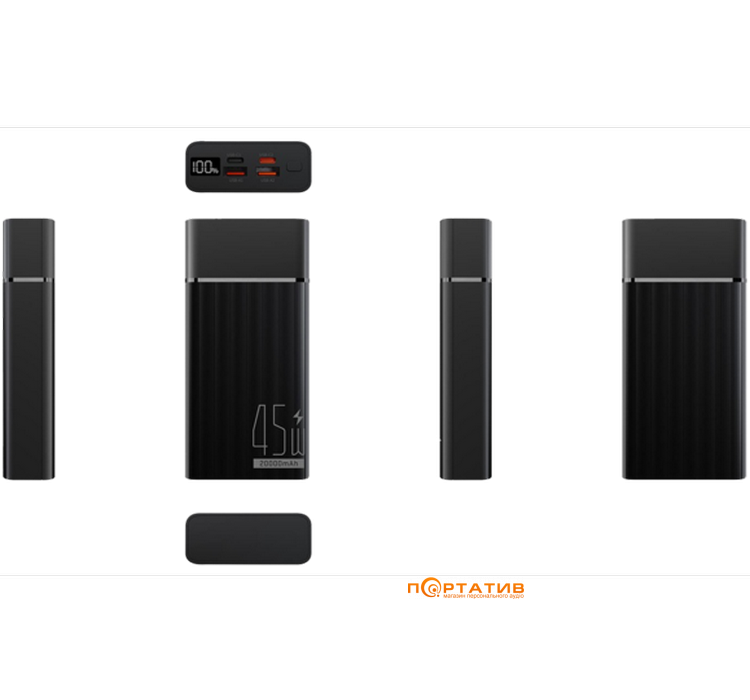 Внешний аккумулятор Yenkee YPB 2145 - 20000 mAh Type-C PD 45W Black (37000116)