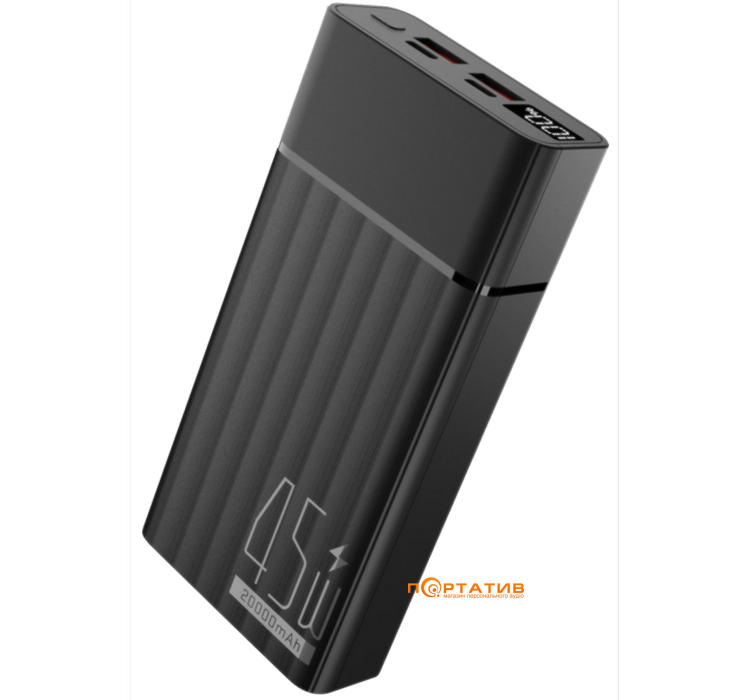 Внешний аккумулятор Yenkee YPB 2145 - 20000 mAh Type-C PD 45W Black (37000116)
