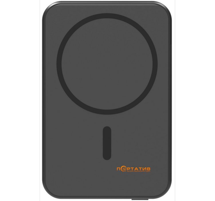 Зовнішній акумулятор Yenkee YPB 502 - 5000 mAh PD 20W Magnetic Wireless Gray (37000115)