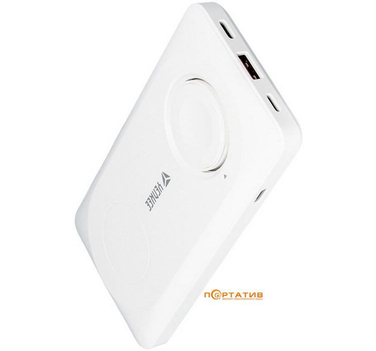 Внешний аккумулятор Yenkee YPB 510 - 10000 mAh PD 22,5W 3in1 Qi Wireless White (37000006)