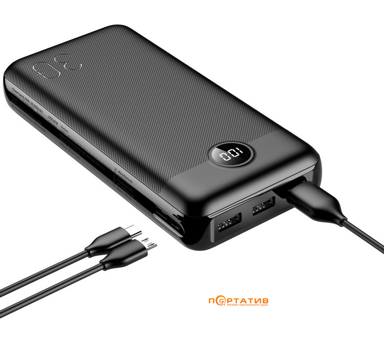 Зовнішній акумулятор Yenkee YPB 3018 - 30000 mAh Type-C PD 20W Black (35057019)