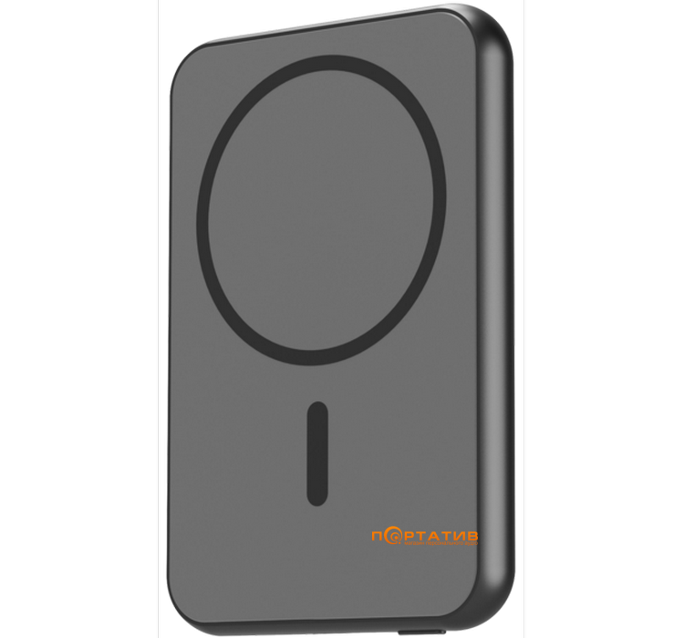 Зовнішній акумулятор Yenkee YPB 502 - 5000 mAh PD 20W Magnetic Wireless Gray (37000115)