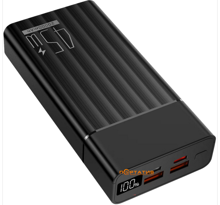 Внешний аккумулятор Yenkee YPB 2145 - 20000 mAh Type-C PD 45W Black (37000116)
