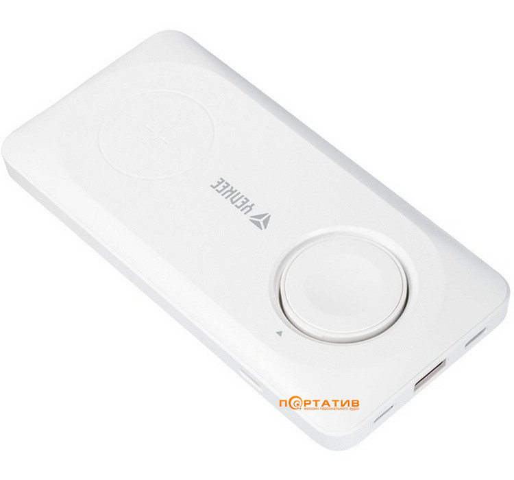 Внешний аккумулятор Yenkee YPB 510 - 10000 mAh PD 22,5W 3in1 Qi Wireless White (37000006)