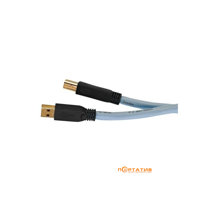 Supra USB2.0 A-B Blue 1m