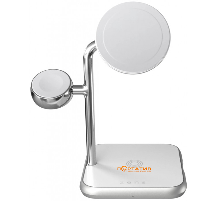 Бездротовий ЗП Zens 4-in-1 MagSafe + Watch Wireless Charging Station White (ZEDC22W/00)
