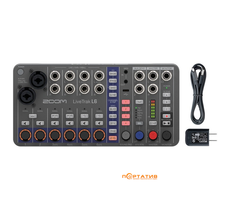Цифровий мікшерний пульт Zoom LiveTrak L-6