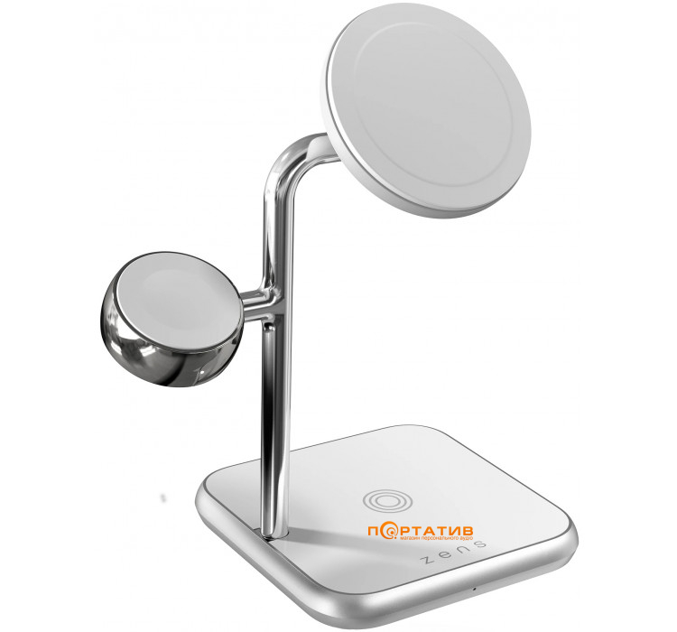 Бездротовий ЗП Zens 4-in-1 MagSafe + Watch Wireless Charging Station White (ZEDC22W/00)