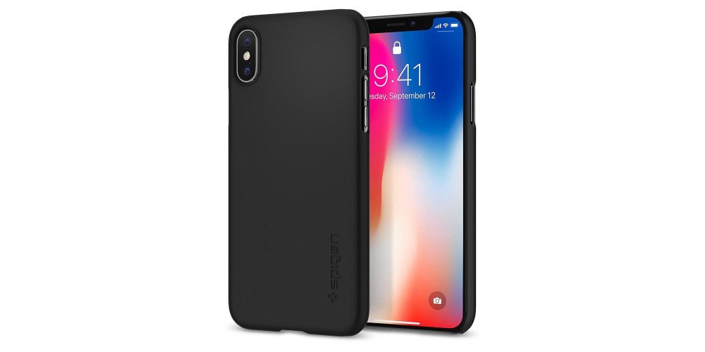 Spigen iPhone X Case Thin Fit Matte Black (SGP-057CS22108)