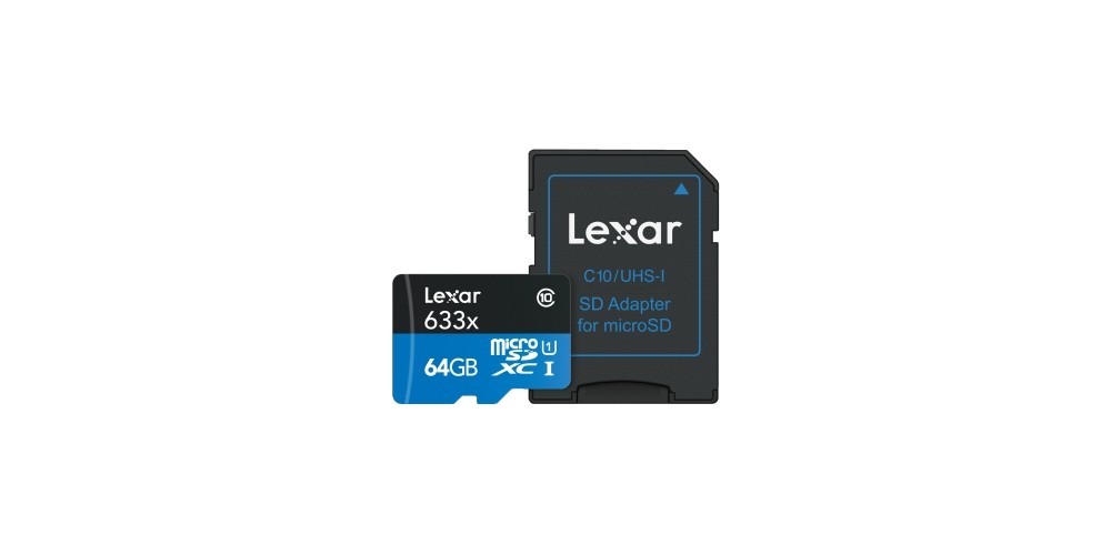 Lexar 64 GB Micro SDXC 633x UHS-I C10 High-Performance + SD-адаптер (LSDMI64GBBEU63)