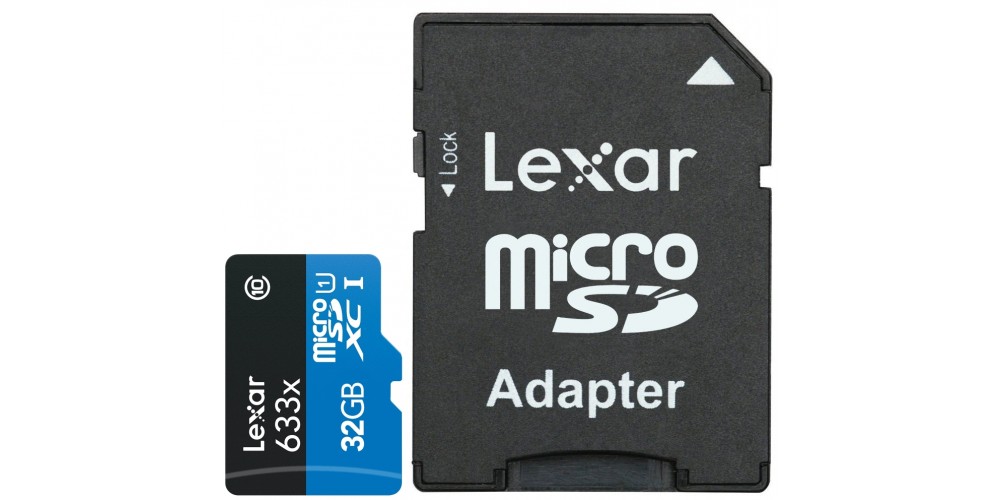 Lexar 32 GB Micro SDHC 633x UHS-I C10 High-Performance + SD-адаптер (LSDMI32GBBEU63)