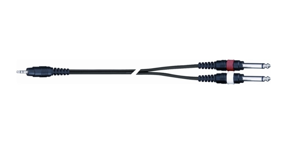Quik Lok AD30-3K (stereo 3.5 - 2 x mono 6.3) 3m
