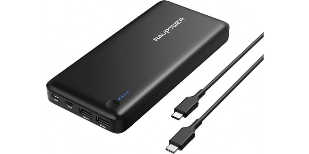 RavPower USB C Power Bank 26800mAh 30W for Laptops, MacBook Black (RP-PB058)