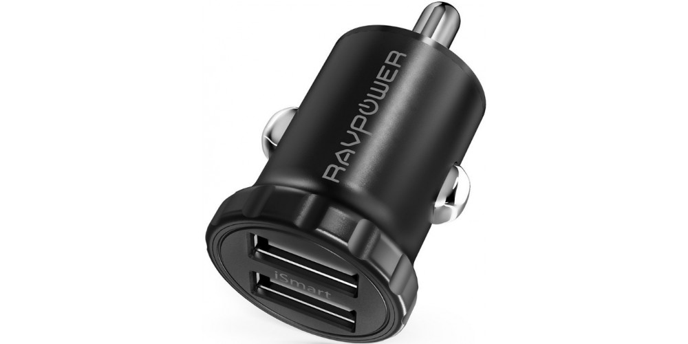 RavPower Mini Dual USB Car Charger 24W 4.8A with iSmart 2.0 Charging Tech (RP-PC031)