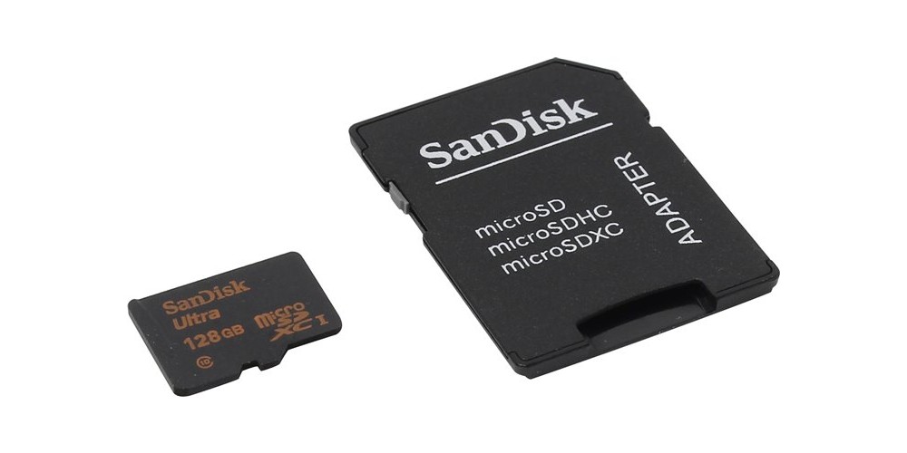 SanDisk microSDXC 128GB Ultra UHS-I + SD Adapter (SDSQUNC-128G-GN6MA)