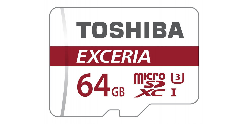 Toshiba microSDXC 64GB Class 10 UHS-I Exceria M302 + SD Adapter (THN-M302R0640EA)