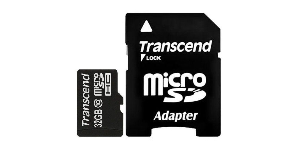 Transcend microSDHC 32GB Class 10 + SD Adapter (TS32GUSDHC10)