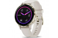  Garmin Venu 3S Soft Gold Stainless Steel Bezel with Ivory Case and Silicone Band (010-02785-04)