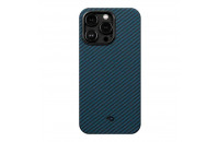 Чехлы и защитные стекла Pitaka MagEZ Case 3 Twill 1500D Black/Blue for iPhone 14 Pro Max (KI1408PM)