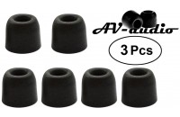 Аксессуары для наушников AV-audio Foam tips T400 (M) BK 3pcs + box