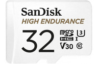 Картки пам'яті  SanDisk microSDXC 32GB UHS-I V30 U3 High Endurance + SD Adapter (SDSQQNR-032G-GN6IA)