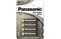 Элементы питания Батарейка Panasonic EVERYDAY POWER AA BLI 4 ALKALINE (LR6REE/4BP)