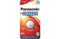 Элементы питания Батарейка Panasonic CR 2025 BLI 1 LITHIUM (CR-2025EL/1B)