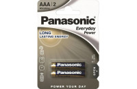 Элементы питания Батарейка Panasonic EVERYDAY POWER AAA BLI 2 ALKALINE (LR03REE/2BR)