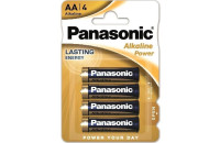 Элементы питания Батарейка Panasonic ALKALINE POWER AA BLI 4 (LR6REB/4BPR)