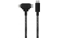 Кабели и переходники Native Union Belt Cable Universal USB-C to USB-C/Lightning Cosmos Black (1.5 m) (BELT-CCL-COS-NP)