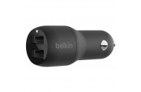 Зарядные устройства Belkin Car Charger 24W Dual USB-A Black (CCB001BTBK)