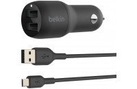 Зарядные устройства Belkin Car Charger 24W Dual USB-A MicroUSB Black (CCE002BT1MBK)