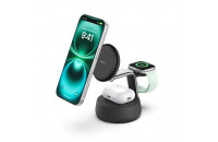 Зарядні пристрої Belkin UltraCharge Pro 3-in-1 Magnetic Charging Dock 25W Charcoal (WIZ040KQCH)