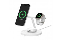 Зарядні пристрої Belkin BoostCharge Pro 3-in-1 Wireless Qi2 15W White (WIZ032KQWH)