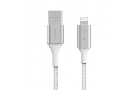 Belkin USB-A - Lightning BRAIDED Smart LED 1.2 m White (CAA007BT04WH)