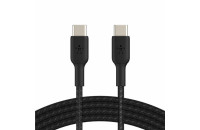 Кабелі та перехідники Belkin USB-С - USB-С BRAIDED 1m Black (CAB004BT1MBK)