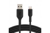 Кабелі та перехідники Belkin USB-A - Lightning PVC Cable 3 m Black (CAA001BT3MBK)