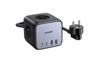 Зарядные устройства UGREEN CD268 DigiNest Cube 65W, 2xUSB-C, 2xUSB-A, 3xAC, Gray (60113)